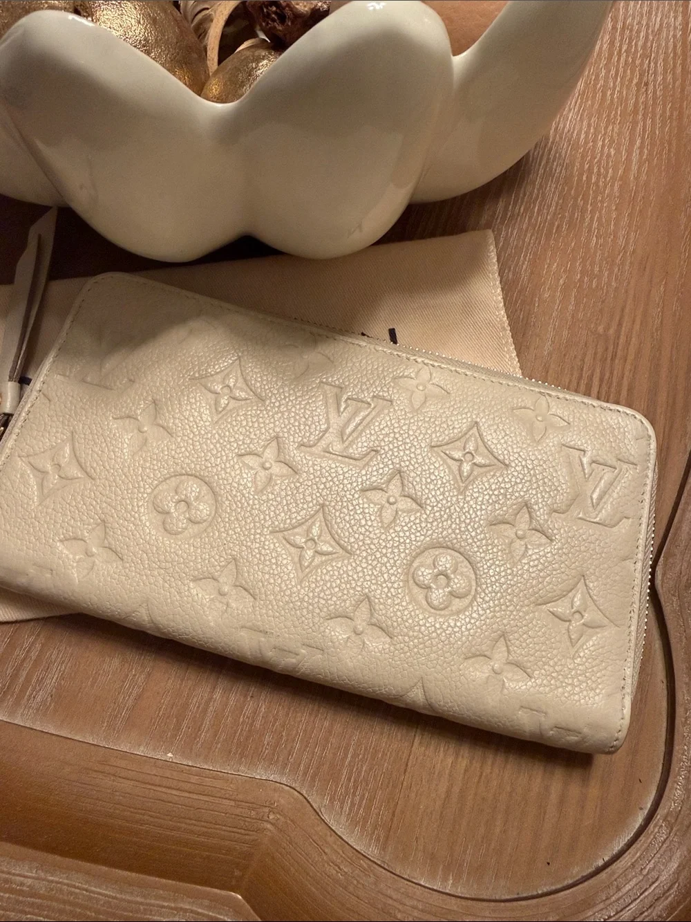 Louis Vuitton Empreinte Cream Wallet